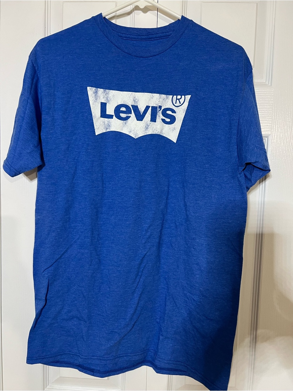 Levi's Blue Crewneck T-Shirt with White Logo